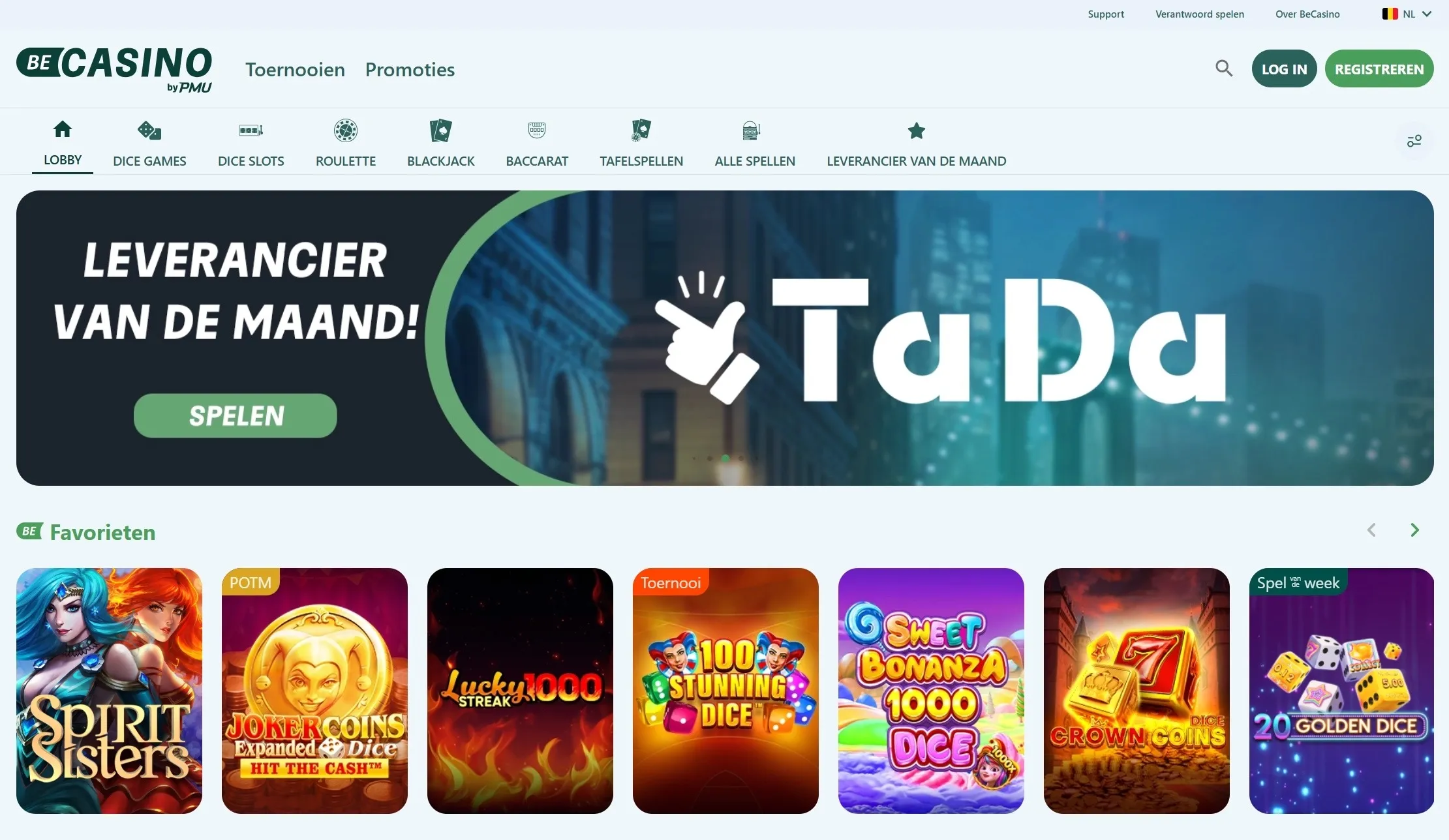 Top 10 dice casino België (2026 ranking)